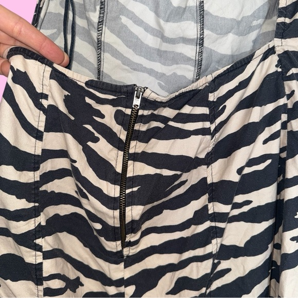 Free People Zebra Print Backless Dress - Picture 4 of 9